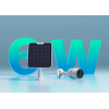 4G Battery Camera & Black Solar Panel & Security Cage - 4K (8MP) / Smart Detection / Night Vision / IP65 / 128GB (Reolink Go)