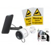 4G Battery Camera & Black Solar Panel - 4K (8MP) / Smart Detection / Night Vision /  Battery / 128GB Micro SD / 2 x A5 Signs