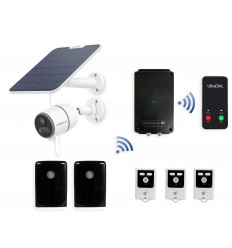 Battery 4G UltraDIAL alarm with 2 x outdoor BT PIR's & 1 x battery 4K 4G camera & white solar panel  with smart detection