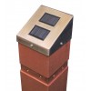Unique Static Wooden Effect Solar Bollards with Flashing LED's