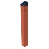 Unique Static Wooden Effect Solar Bollards with Flashing LED's