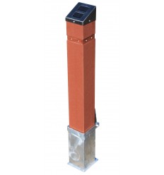 Removable wooden effect bollards with ground base & padlock