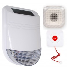 Pull cord wireless SOS HY alarm kit with outdoor & indoor siren