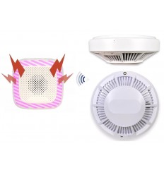 HY wireless smoke & heat alarm with plug in siren