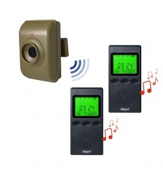 Long range wireless portable alert system (700m) – battery powered PIR sensor with 2 pagers receivers (HEYO)