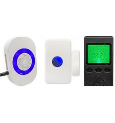 Heyo-Alert portable wireless receiver pager - multi use transmitter - 1 x indoor receiver - kit 39