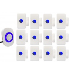 Heyo-Alert wireless receiver & 12 x multi use transmitters - kit 12