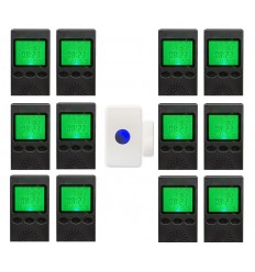 Heyo-Alert wireless panic alert with 12 x portable receiver pagers - kit 20