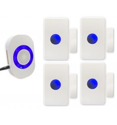 Heyo-Alert wireless receiver & 4 x multi use transmitters - kit 10