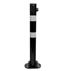 610 black fold down parking post, silver reflective bands (001-** K/D, 001-** KA)
