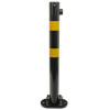 610 Black Fold Down Parking Post, Yellow Reflective Bands (001-** K/D, 001-** KA)