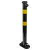 610 Black Fold Down Parking Post, Yellow Reflective Bands (001-** K/D, 001-** KA)