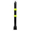 810 Black Fold Down Parking Post with 2 Reflective HI-VIS Bands (001-** K/D, 001-** K/A).