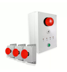 Wireless alert system 900m - 3 emergency stop buttons / siren / flash / LEDs / stop button (DA600+)