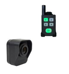 600m wireless pager alarm kit – 1 battery PIR sensor, 4 channel pager - 10 melodies, vibration and LED indicators (DA600+)