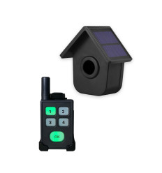 600m wireless pager alarm kit – 1 solar powered PIR sensor, 4 channel pager - 10 melodies, vibration and LED indicator (DA600+)