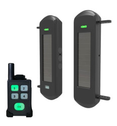 Long range wireless solar perimeter infrared beam kit (600m) 1B with portable pager receiver system (DA600+)