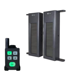 Long range wireless solar perimeter infrared beam kit (600m) 1B-60 with portable pager receiver system (DA600+)