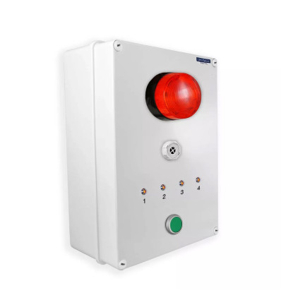 Additional Control Box for Wireless Alert System 900m - / Siren / Strobe / 4 LEDs / Stop Button (DA600+)