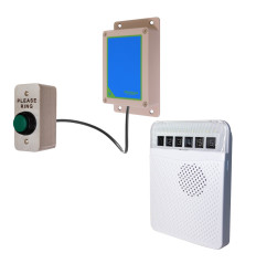 Protect 800 wireless (800 metre) doorbell with H/D 'Please ring' push button & std receiver
