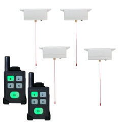 Wireless portable disabled toilet (600 metre) alert system  with 4 pull cords & dual pagers (DA600+)