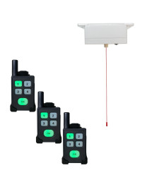 Wireless portable disabled toilet (600 metre) alert system (DA600+) with 3 pagers