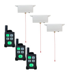 Wireless portable disabled toilet (600 metre) alert system  with 3 pull cords & 3 pagers (DA600+)