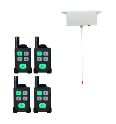 Wireless portable disabled toilet (600 metre) alert system (DA600+) with 4 pagers