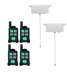 Wireless portable disabled toilet (600 metre) alert system  with 2 pull cords & 4 pagers (DA600+)