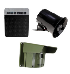Protect 800 driveway alert system with multiple lens caps & a wired siren - black