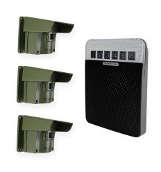 Protect 800 driveway alert system - 3 x PIR's with new multiple lens caps - black