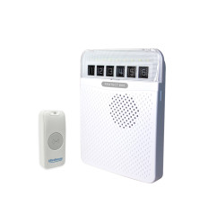 Long range wireless doorbell (800m) – IP56 weatherproof button with white chime receiver (Protect 800)