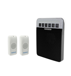 Long range 800 metre wireless doorbell kit with 2 push button (Protect 800) - black