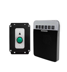 Long range wireless doorbell (800m) – high resistance black button on batteries with black chime receiver (Protect 800)