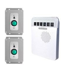 Protect 800 - long-range 800m heavy-duty wireless doorbell kit with 2 grey ‘‘bell symbol’’ push buttons