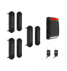Long range wireless solar perimeter infrared beam kit 900m (3 x 1B) – full solar powered outdoor alarm (DA600+)