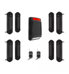 Long range wireless solar perimeter infrared beam kit 900m (4 x 1B) – full solar powered outdoor alarm (DA600+)