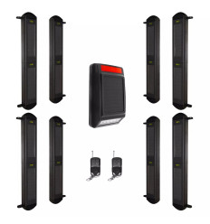Long range wireless solar perimeter infrared beam kit 900m (4 x 2B) – full solar powered outdoor alarm (DA600+)