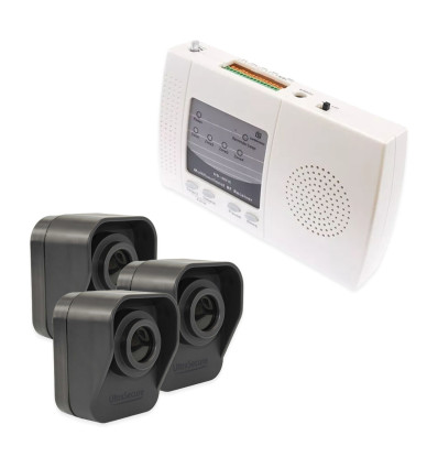 600m Wireless Garden & Driveway Alarm Kit – 1 Battery PIR Sensor with Dual Solar Panels, 4 Channel Indoor Receiver (DA600+)