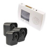 600m Wireless Garden & Driveway Alarm Kit – 1 Battery PIR Sensor with Dual Solar Panels, 4 Channel Indoor Receiver (DA600+)