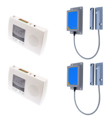 900m long-range wireless gate contact kit - dual magnetic gate contacts, dual 4 channel indoor receivers (DA600+)