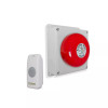 Wireless Warehouse/Industrial Doorbell Kit with Battery Operated Simple Bell & Button (PROTECT 800)