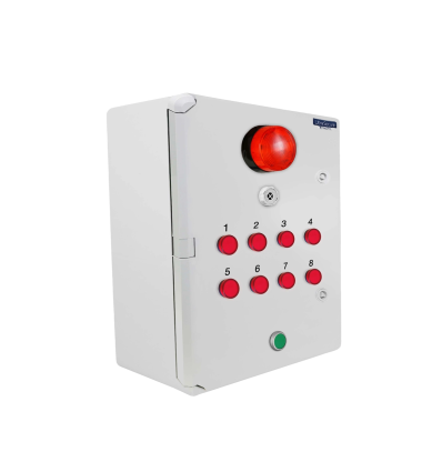 Additional Control Box for Wireless Alert System 900m - / Siren / Strobe / 4 LEDs / Stop Button (DA600+)