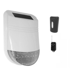 Wireless outdoor alarm (150m) – 1 PIR motion detector with solar siren security system (HY)