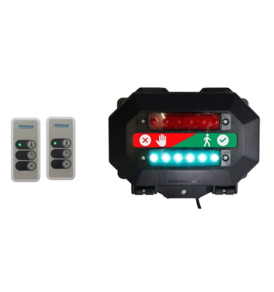 Wireless Entry Traffic Light Kit C with Wall Sign