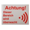 German Language Alarm Warning Window Sticker 