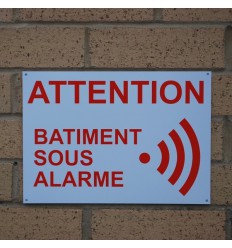 French A4 External Alarm Warning Sign