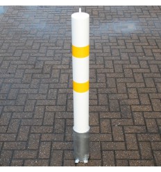 White & Yellow 108mm Removable Security Post 