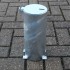 Ground Spigot with the Lid Safely Closed on the 108mm Removable Security Post & Chain Eyelet (white)