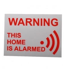 Home Warning Window Sticker 